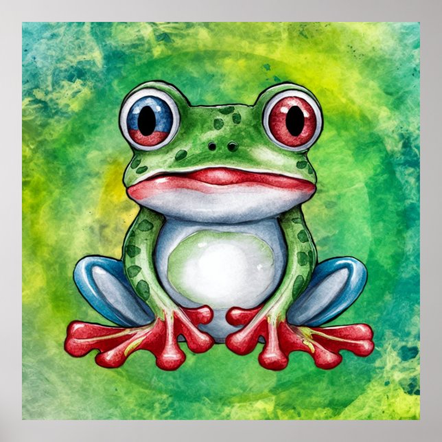 Cute Frog Poster (Front)