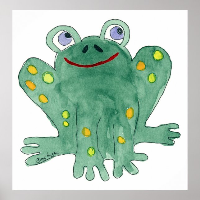 Cute Frog Posters & Prints (Front)