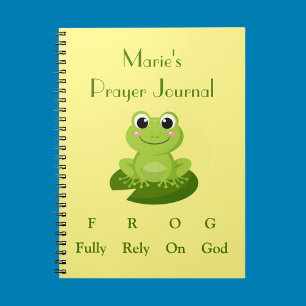 Cute frog prayer journal
