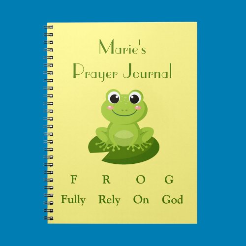 Cute frog prayer journal