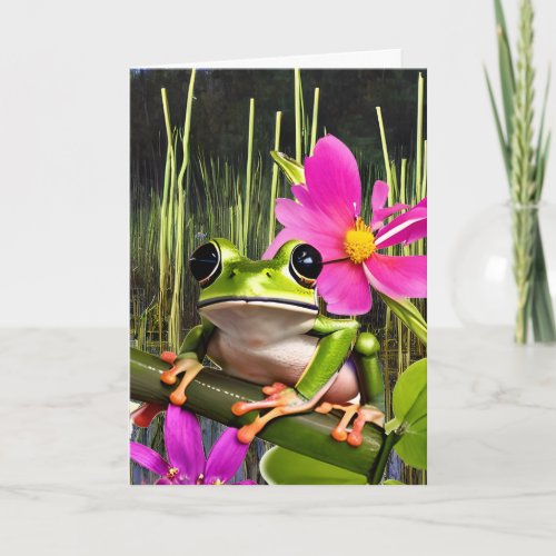Cute Frog Pun Toad Themed Birthday Card