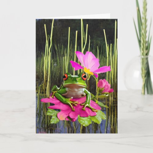 Cute Frog Pun Toad Themed Birthday Card