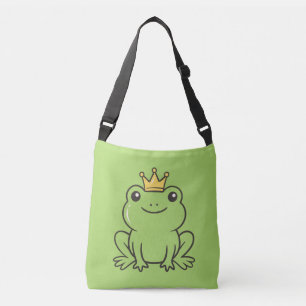 Cute frog Queen funny green Phone Case Crossbody Bag