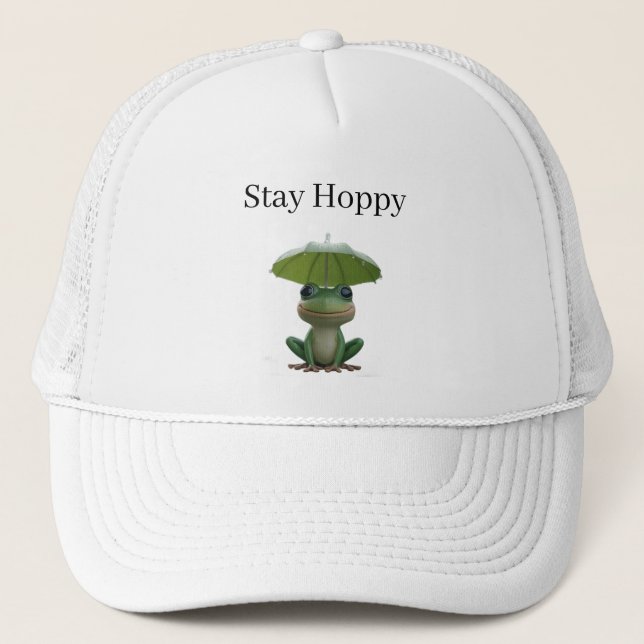 Cute Frog Rain Kids Cap – Funny Cartoon Frog Hat (Front)