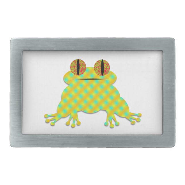 Cute Frog Rectangular Belt Buckle (Front)