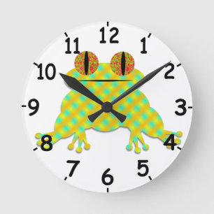 Cute Frog Round Clock