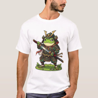 Cute Frog Samurai Warrior Cartoon Japanese Anime S T-Shirt