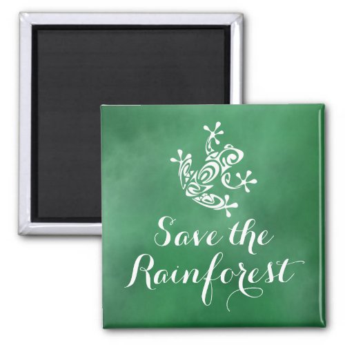 Cute Frog Save the Rainforest Magnet