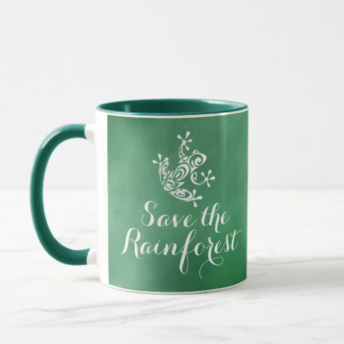 Cute Frog Save the Rainforest Mug