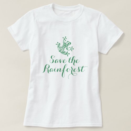 Cute Frog Save the Rainforest T_Shirt