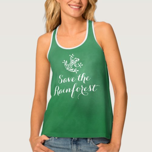 Cute Frog Save the Rainforest Tank Top
