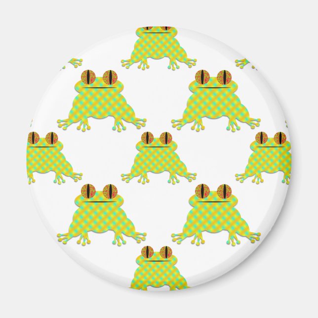 Cute Frog - Seamless Pattern Magnet (Front)