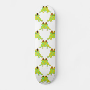 Cute Frog - Seamless Pattern Skateboard Deck