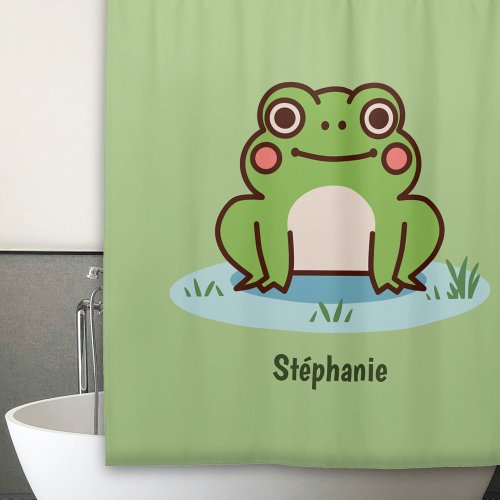 Cute Frog  Shower Curtain
