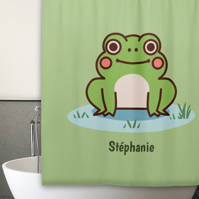 Cute Frog  Shower Curtain (Cute Frog Shower Curtain)