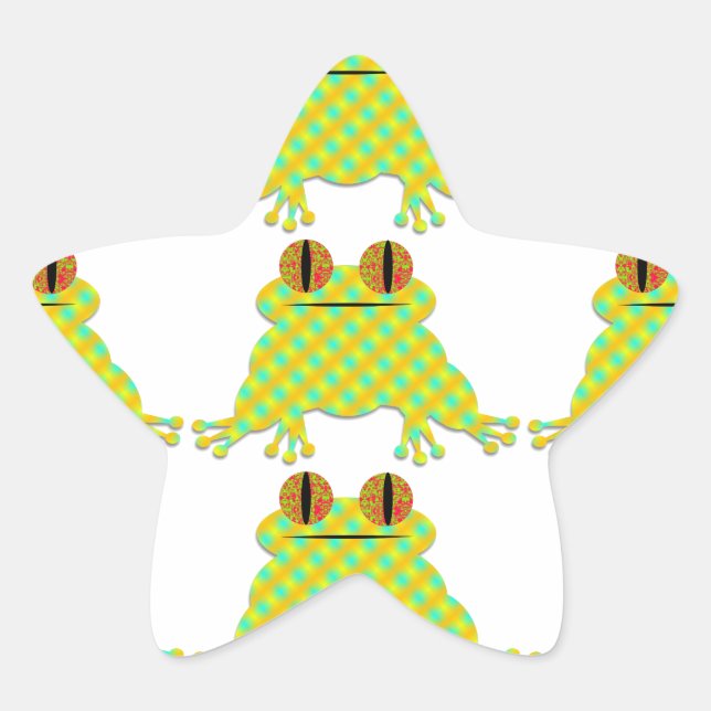 Cute Frog Star Sticker (Front)