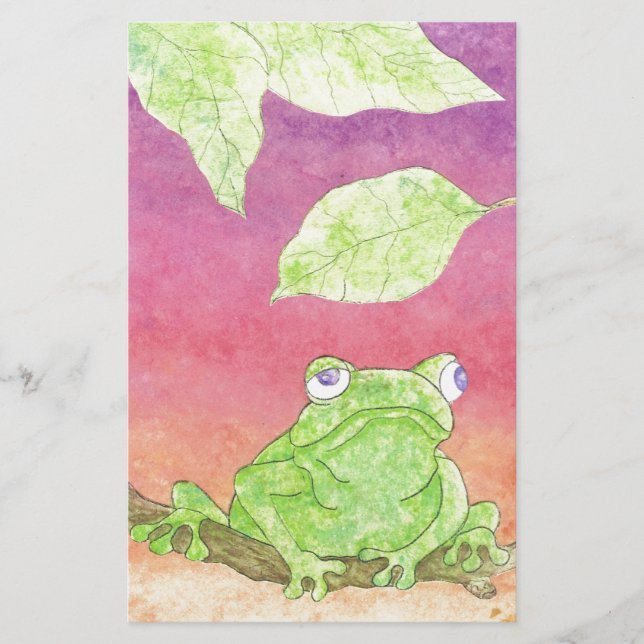 cute frog stationery (Front)
