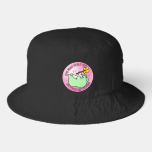 Cute Frog Survive Quote Funny Bucket Hat