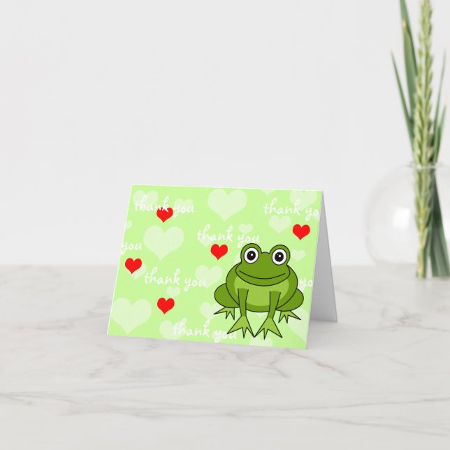 Cute Frog Thank You Card (Front)