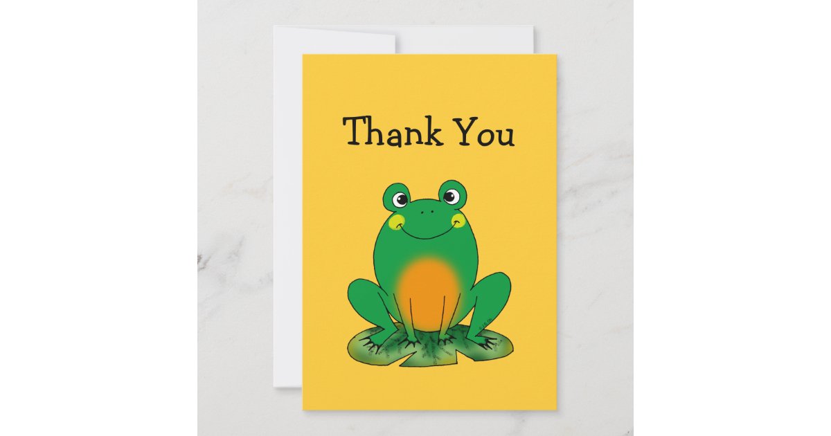 Cute frog thank you cards | Zazzle