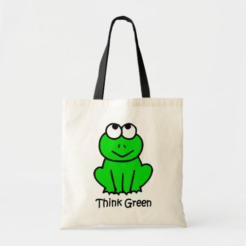 Cute Frog Think Green Tote Bag