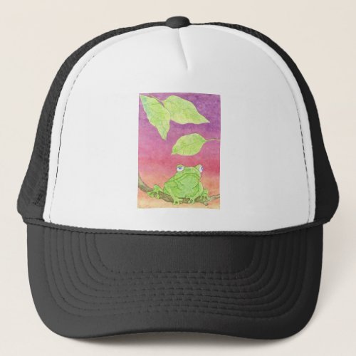 cute frog trucker hat