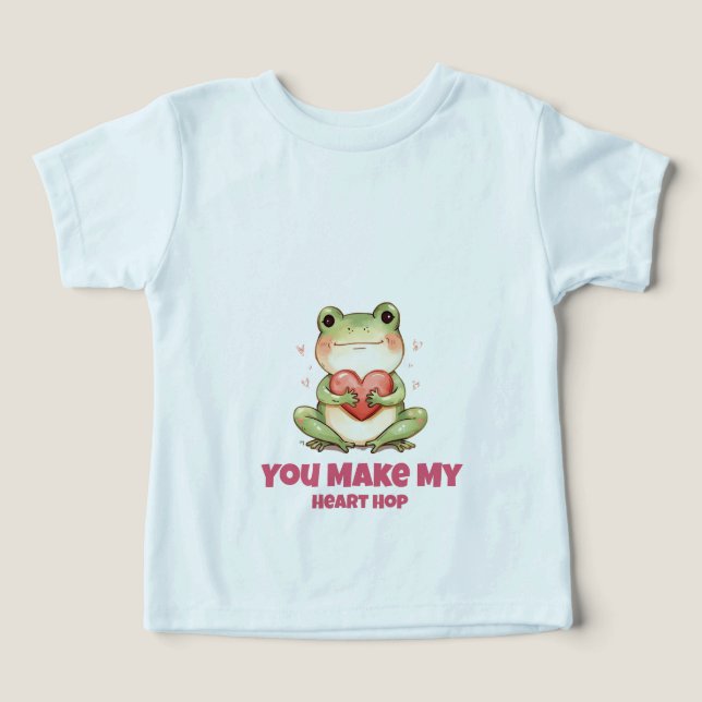 Cute Frog Valentine Tee (Design Front)