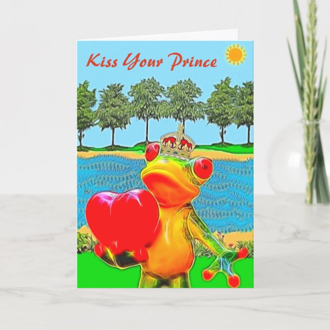 Cute Frog Valentine's Day Card (Front)