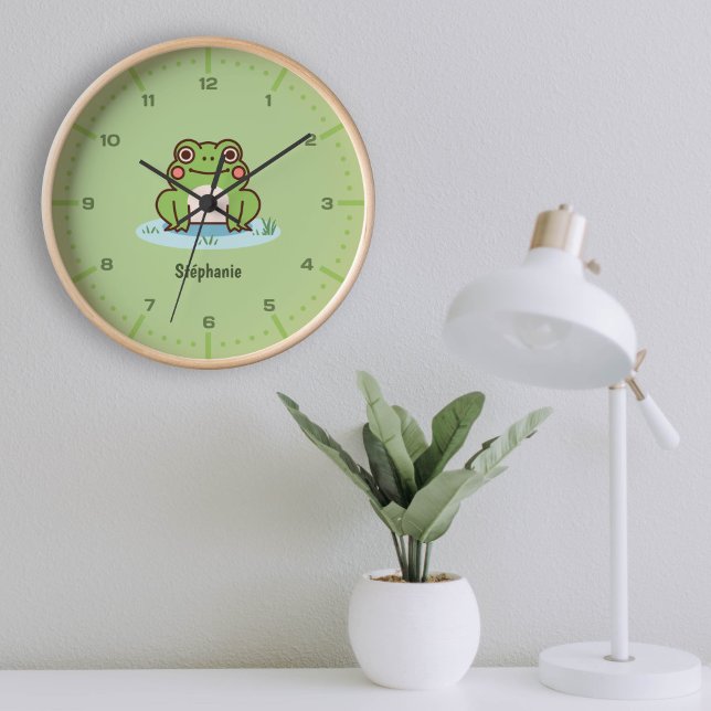 Cute Frog Wall Clock with Numbers (Cute Frog Wall Clock)