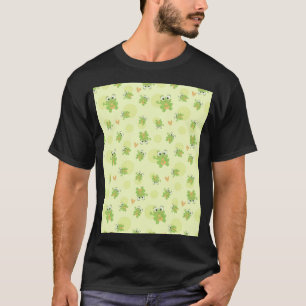 Cute Frog Wallpaper Graphic     T-Shirt