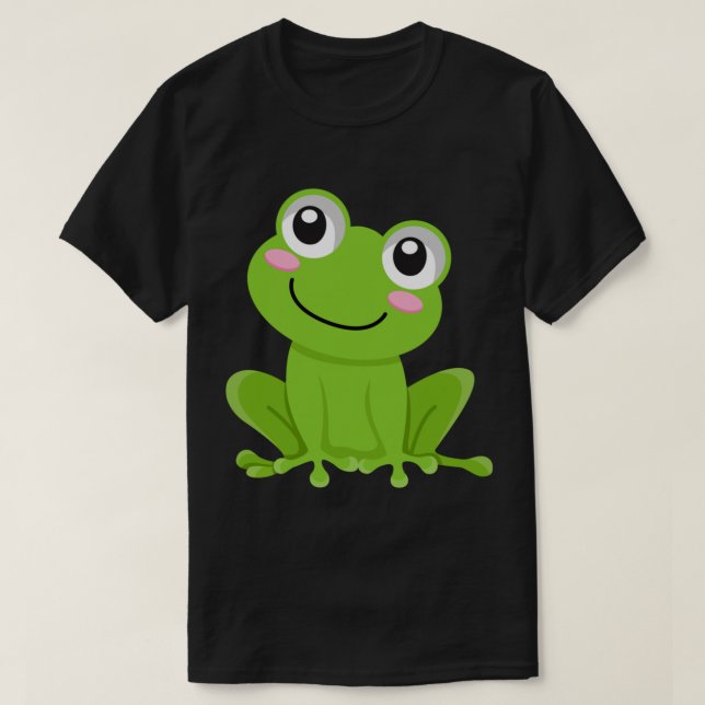 Cute Frog Wallpaper Long T-Shirt (Design Front)