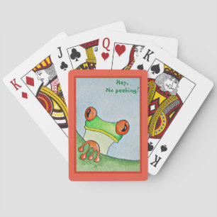 Cute Frog, watercolor Poker Cards