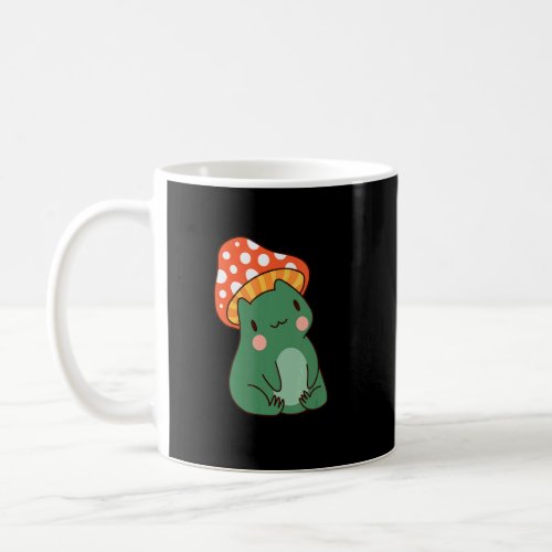 Cute Frog Wearing Mushroom Hat Design  Coffee Mug