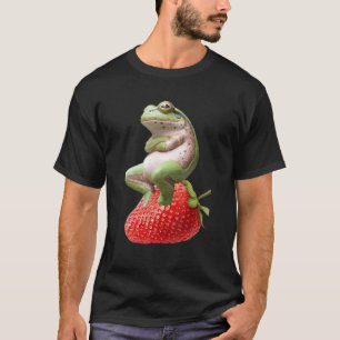 Cute Frog With A Strawberry Animal T-Shirt