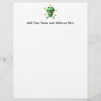 Cute Frog with Flies Letterhead