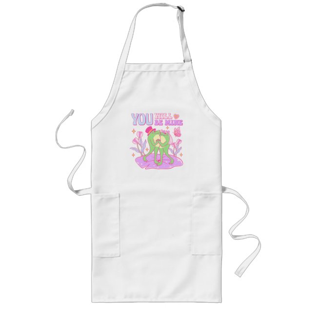 Cute Frog - You Will Be Mine Long Apron (Front)