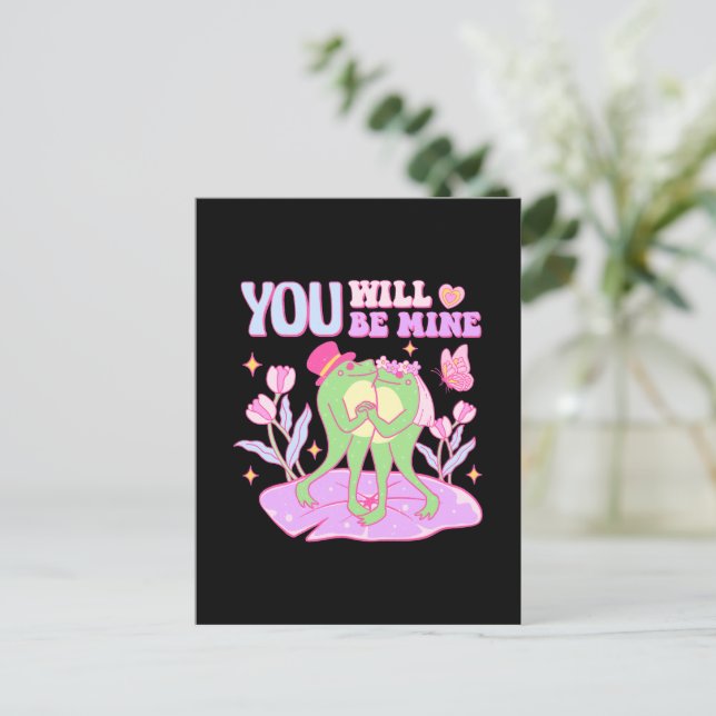 Cute Frog - You Will Be Mine Postcard (Standing Front)