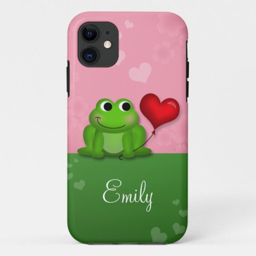 Cute Froggy Heart Balloon iPhone 5 Case