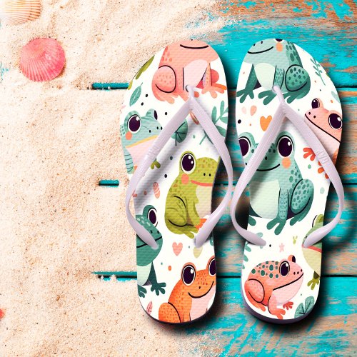 Cute frogs flopflop flip flops