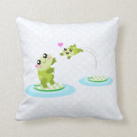DesignsByJnk5 Animals Frogs Awesome Therefore I Am-Animal Throw Pillow Multicolor 18x18 