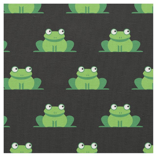 Cute Frogs Kids Baby Nursery Fabric (Close Up)