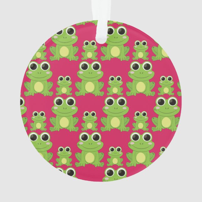Cute frogs pattern ornament (Back)