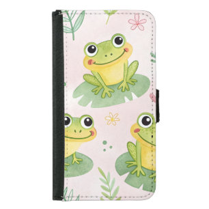 Cute frogs Pattern Samsung Galaxy S5 Wallet Case