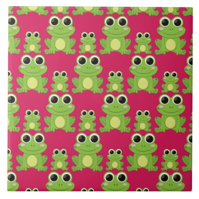 Cute frogs pattern tile (Front)