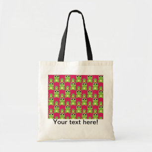 Cute frogs pattern tote bag