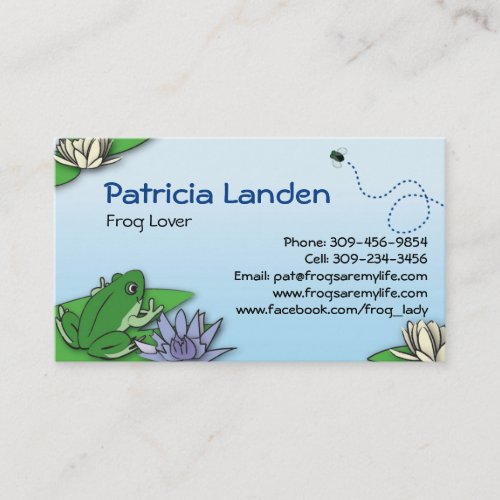 Cute Frogs Profile Cards Business Card Template