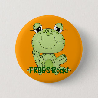 Cute Frogs Rock Love Frog Products Button
