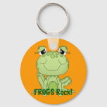 Cute Frogs Rock Love Frog Products Keychain at Zazzle