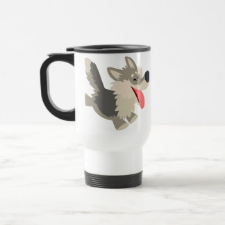 Cute Frolicsome Cartoon Wolf Commuter Mug