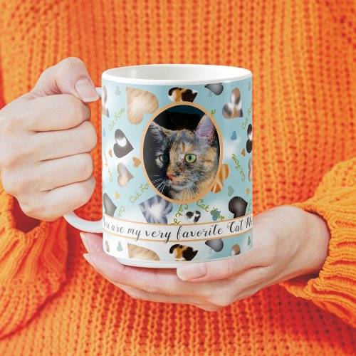 Cute From Cat Personalized Photo Fur Heart Love Coffee Mug